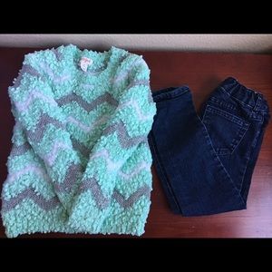 Girls 5T sweater and jeans